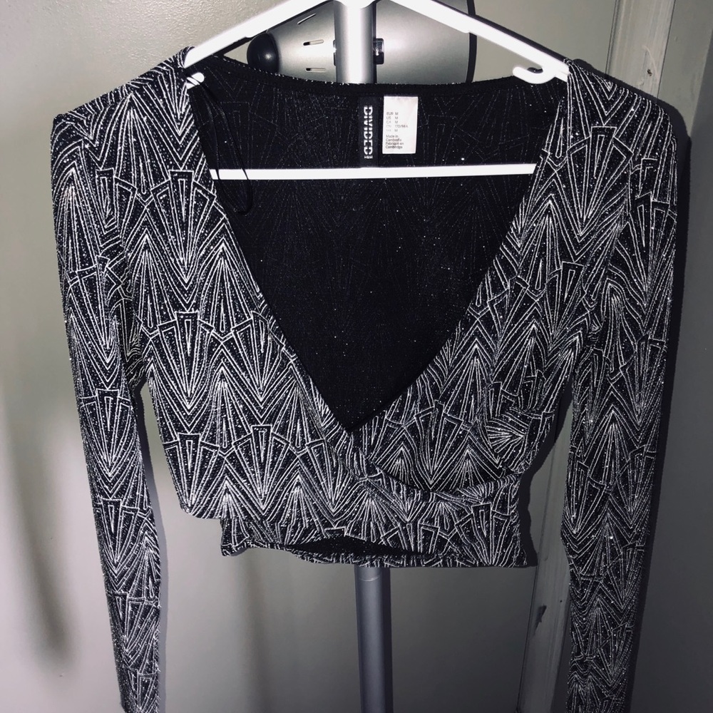 Silver crop top